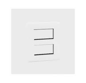 Legrand Myrius 8M White 4x2 Plate With Frame, 6732 69